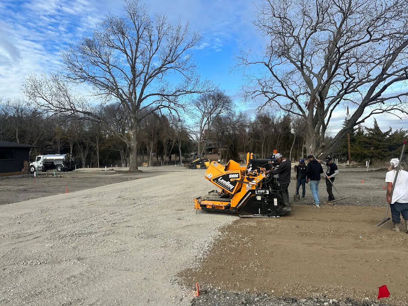 D&M Paving crew at work on a Western Colorado job site with their paving equipment